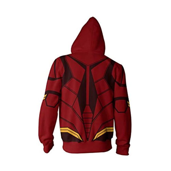 Superhero The Flash Hoodies - 3D Long Sleeve Hooded Zipper