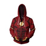 Superhero The Flash Hoodies - 3D Long Sleeve Hooded Zipper