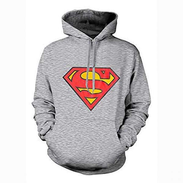 Superman Hoodies -  DC Comics Classic Movie Logo Superhero Pullover Sweatshirt