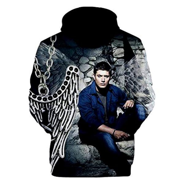 Supernatural Hoodies - Unisex 3D Print Hooded Pullover Sweatshirt