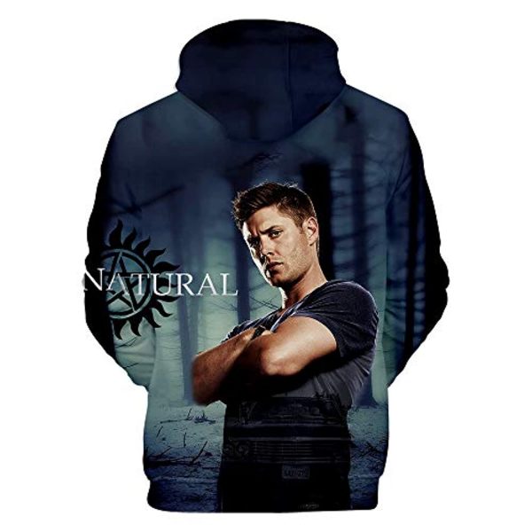 Supernatural Hoodies - Unisex 3D Print Hooded Pullover Sweatshirt