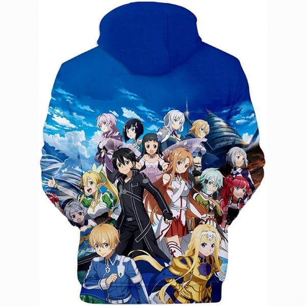 Sword Art Online 3D Hoodies - Harajuku Pullover Zipper Sweatshirt