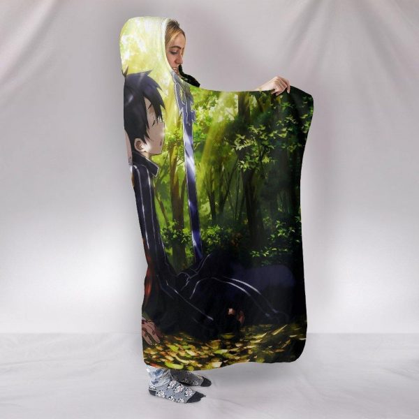 Sword Art Online Kirito Asuna Hooded Blanket - Under The Shade
