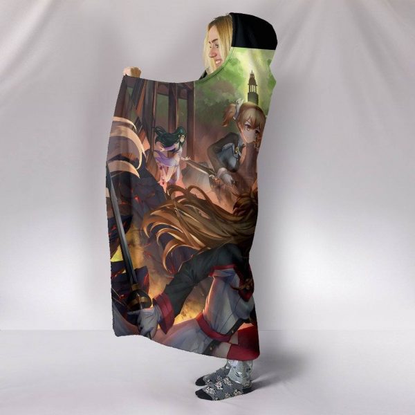 Sword Art Online Ordinal Scale Hooded Blanket - Black  Many People Blanket