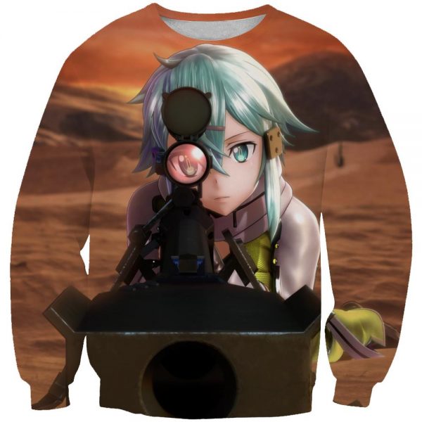 Sword Art Online Sinon Hoodies -  Pullover  Collimation Yellow Hoodie