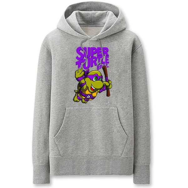 Teenage Mutant Ninja Turtle Hoodies - Solid Color Donatello Cartoon Style Cute Fleece Hoodie
