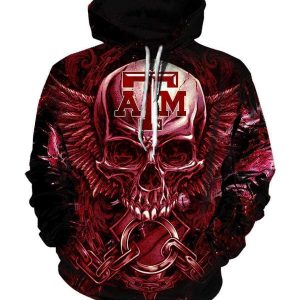 Texas A&M Aggies Hoodies - Pullover Red 3D Hoodie
