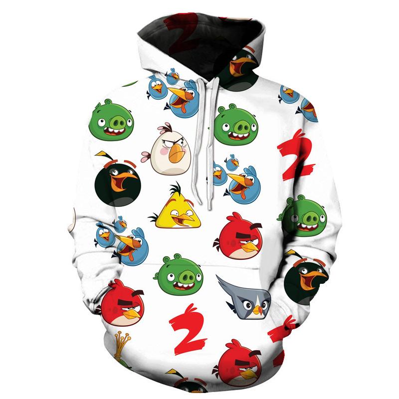 The Angry Birds 3D Printed Hooded Sweatshirts Hoodies