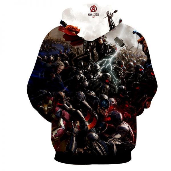 The Avengers All Super Heros Hoodies - Pullover Black Hoodie