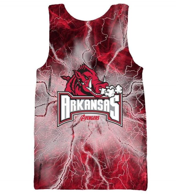 The Avengers  Arkansas Razorbacks Hoodies - Pullover Red Hoodie