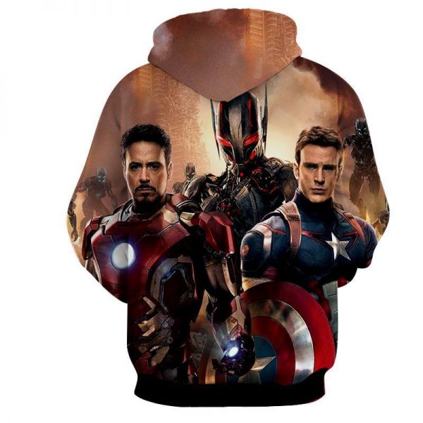 The Avengers Captain America Iron Man Altron Hoodies - Pullover Black Hoodie