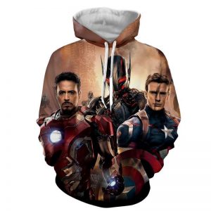 The Avengers Captain America Iron Man Altron Hoodies - Pullover Black Hoodie