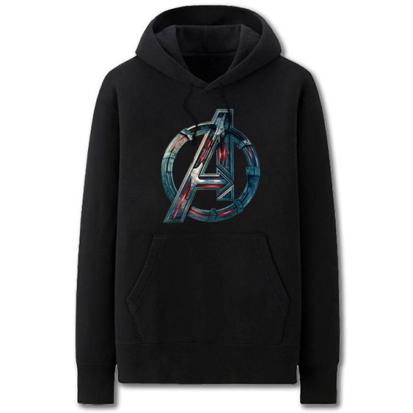 The Avengers Hoodies - Solid Color Avengers: Age of Ultron Logo Fleece Hoodie