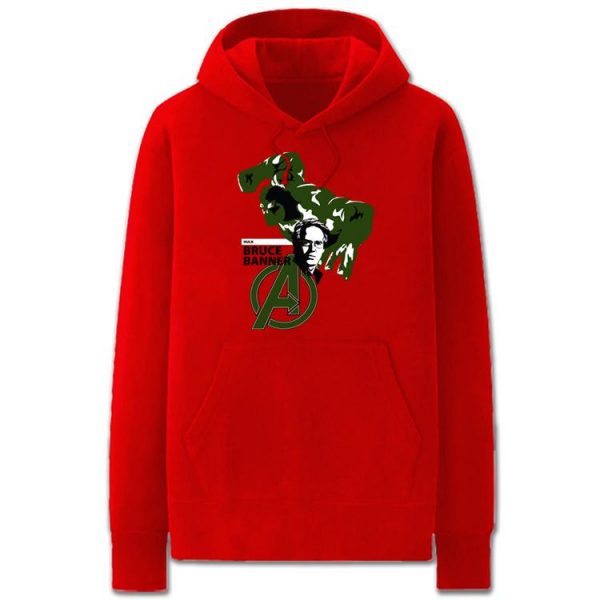The Avengers Hoodies - Solid Color Bruce Banner Defenders Fleece Hoodie