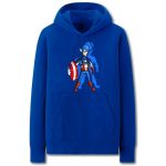 The Avengers Hoodies - Solid Color Captain America Funny Cartoon Style Fleece Hoodie