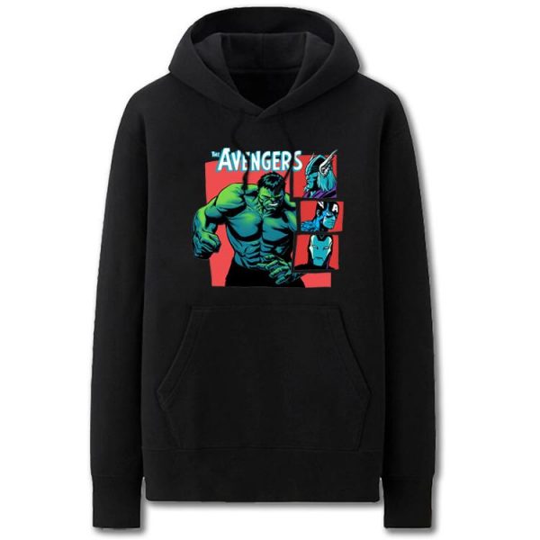 The Avengers Hoodies - Solid Color Hulk Cartoon Style Super Cool Fleece Hoodie