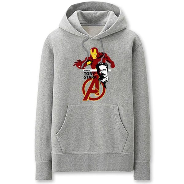 The Avengers Hoodies - Solid Color Iron Man Warrior Super Cool Fleece Hoodie
