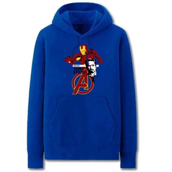 The Avengers Hoodies - Solid Color Iron Man Warrior Super Cool Fleece Hoodie
