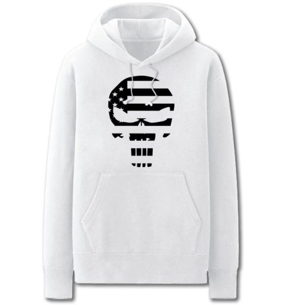 The Avengers Hoodies - Solid Color Skull Punisher Icon Fleece Super Cool Hoodie
