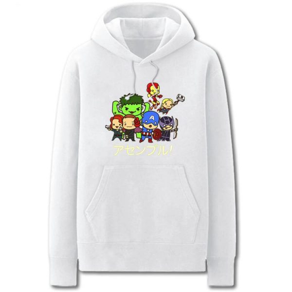 The Avengers Hoodies - Solid Color Super Hero Assembly Cartoon Style Cute Fleece Hoodie