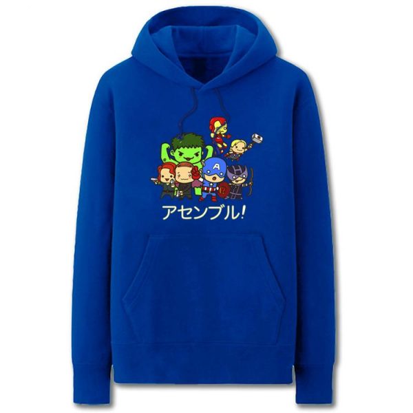The Avengers Hoodies - Solid Color Super Hero Assembly Cartoon Style Cute Fleece Hoodie