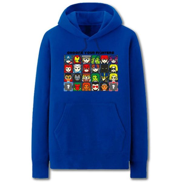 The Avengers Hoodies - Solid Color Superhero Assembly Cartoon Style Fleece Hoodie