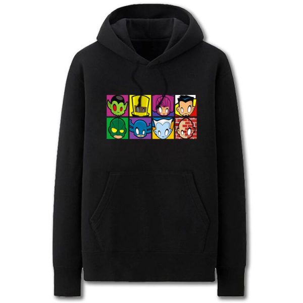The Avengers Hoodies - Solid Color The Avengers Super Hero Cartoon Style Fleece Hoodie