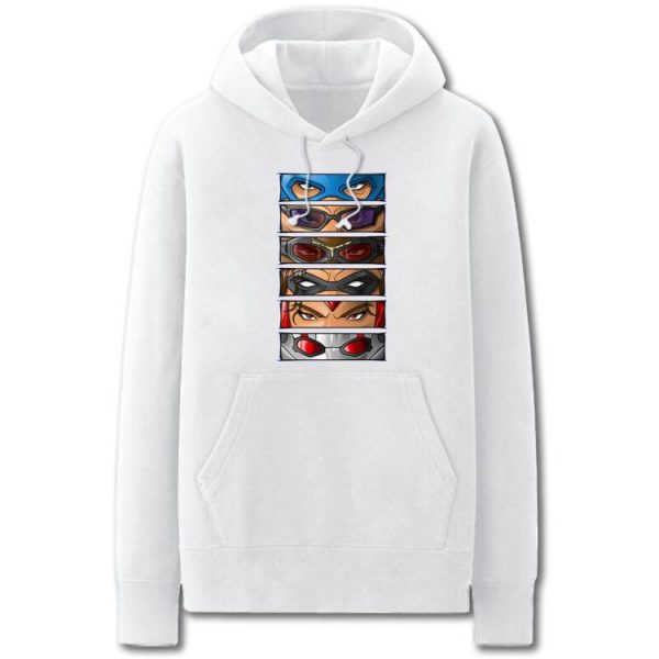 The Avengers Hoodies - Solid Color The Avengers Super Hero Cartoon Style Fleece Hoodie