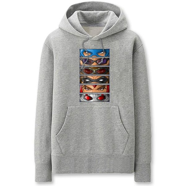 The Avengers Hoodies - Solid Color The Avengers Super Hero Cartoon Style Fleece Hoodie