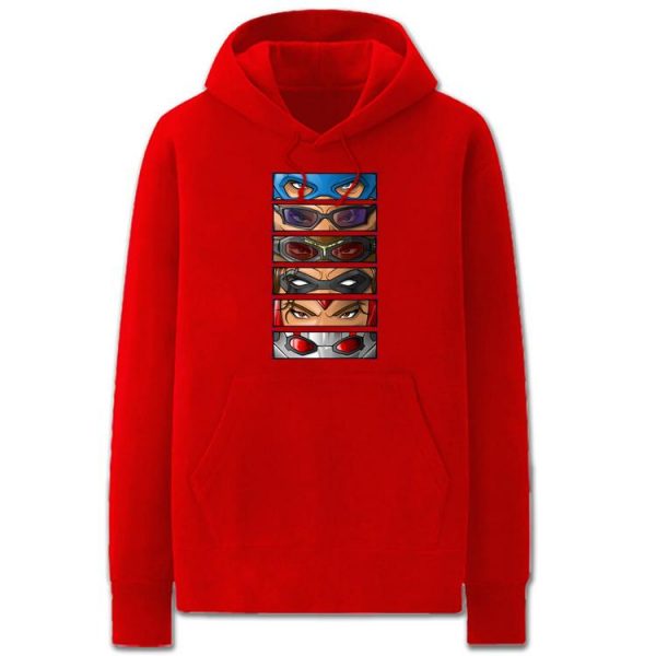 The Avengers Hoodies - Solid Color The Avengers Super Hero Cartoon Style Fleece Hoodie