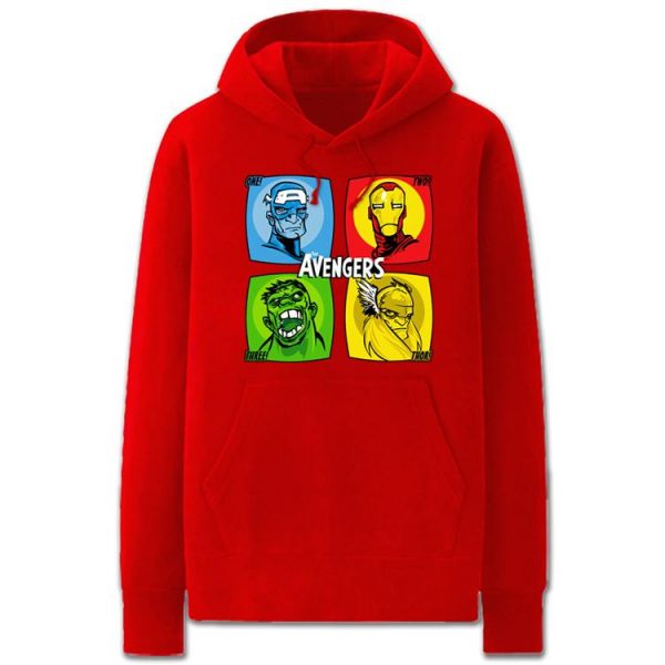 The Avengers Hoodies - Solid Color The Avengers Super Hero Cool Fleece Hoodie