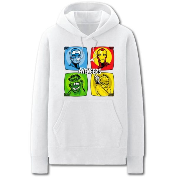 The Avengers Hoodies - Solid Color The Avengers Super Hero Cool Fleece Hoodie