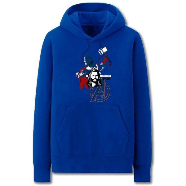 The Avengers Hoodies - Solid Color Thor Cartoon Style Fleece Hoodie