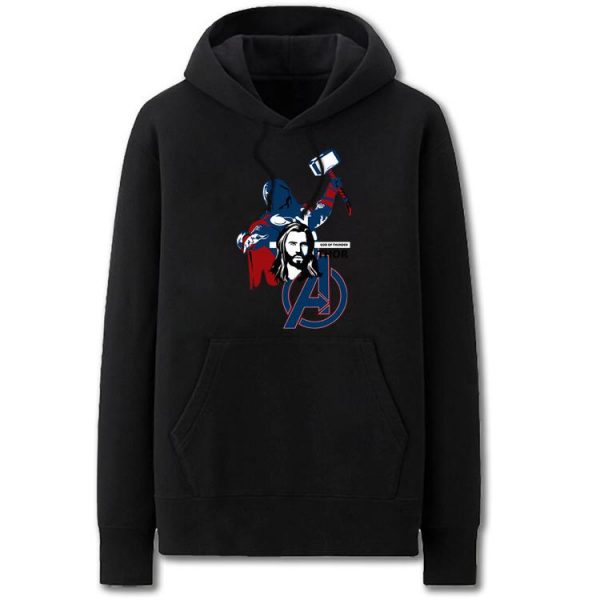 The Avengers Hoodies - Solid Color Thor Cartoon Style Fleece Hoodie