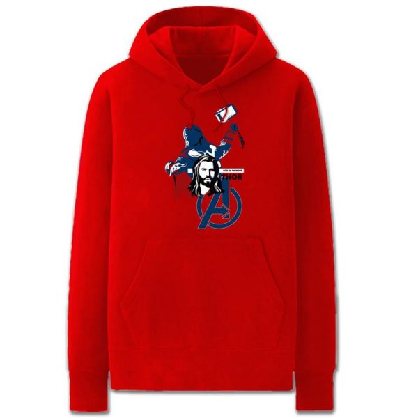 The Avengers Hoodies - Solid Color Thor Cartoon Style Fleece Hoodie