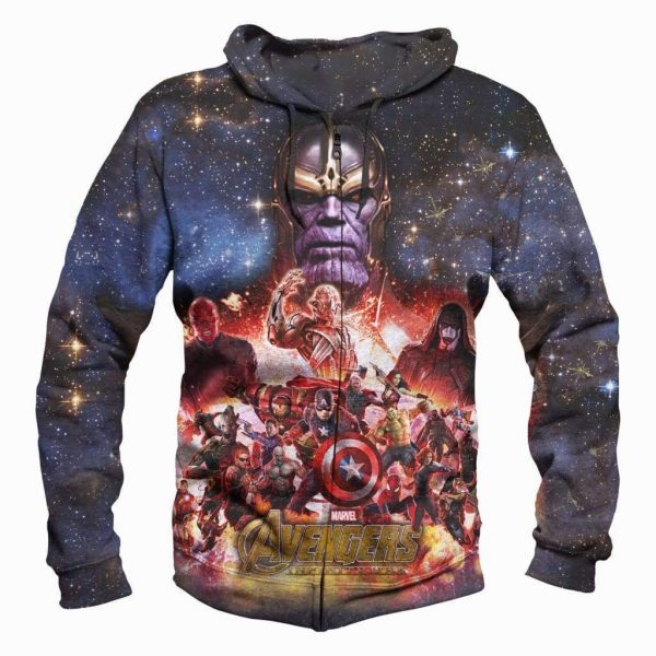 The Avengers Infinity War Hoodies - Pullover Black Hoodie
