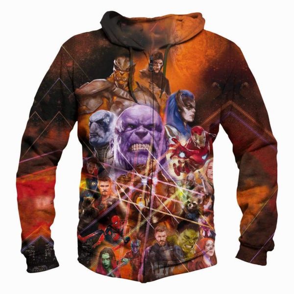 The Avengers Infinity War Hoodies - Pullover Hero Collection Yellow Hoodie