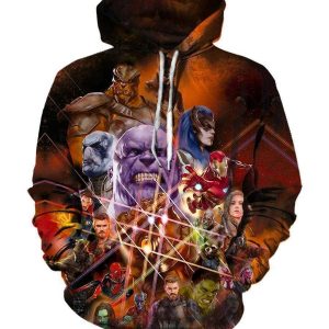 The Avengers Infinity War Hoodies - Pullover Hero Collection Yellow Hoodie