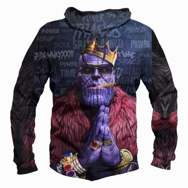 The Avengers Infinity War Thanos Hoodies - Pullover Smoking Black Hdoodie