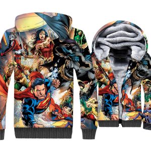 The Avengers Jackets - Solid Color The Avengers Series Super Man Super Cool 3D Fleece Jacket