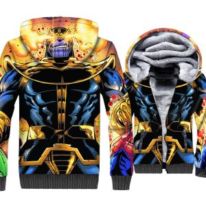 The Avengers Jackets - Solid Color The Avengers Series Thanos Cartoon Super Cool 3D Fleece Jacket