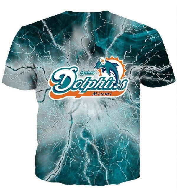 The Avengers Miami Dolphins Hoodie - Pullover Blue Hoodie