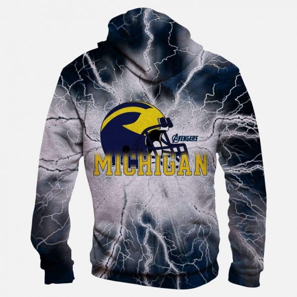 The Avengers Michigan Wolverines Hoodies - Pullover Black Hoodie