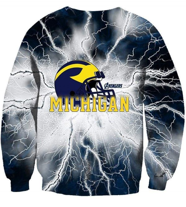The Avengers Michigan Wolverines Hoodies - Pullover Black Hoodie
