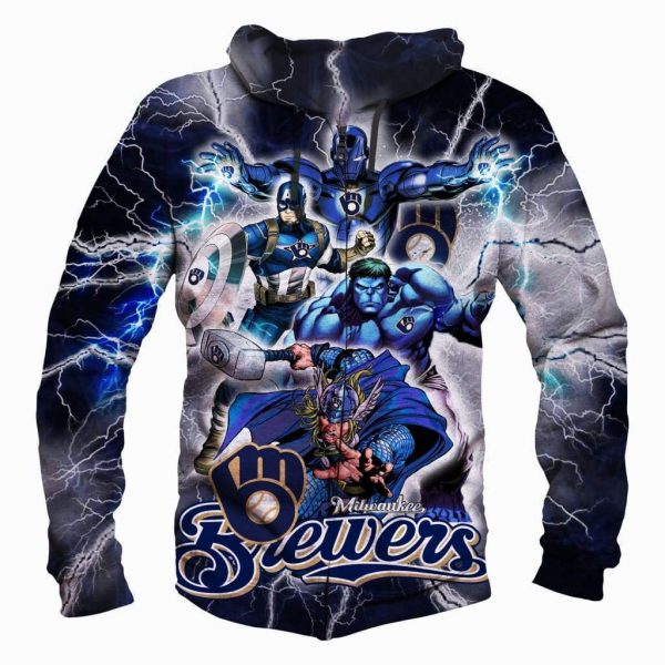 The Avengers Milwaukee Brewers Hoodies - Pullover Black Hoodie