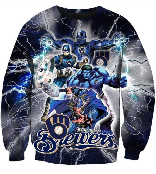 The Avengers Milwaukee Brewers Hoodies - Pullover Black Hoodie