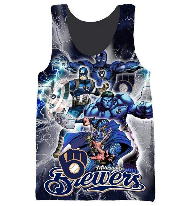 The Avengers Milwaukee Brewers Hoodies - Pullover Black Hoodie