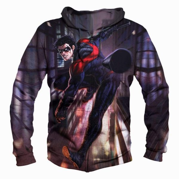 The Avengers Nightwing DC Comics Hoodies - Pullover Black Hoodie