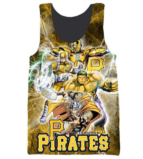 The Avengers Pittsburgh Pirates Hoodies - Pullover Yellow Hoodie