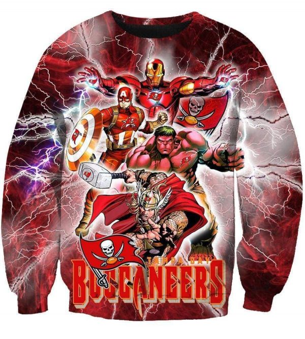 The Avengers Tampa Bay Buccaneers Hoodie - Pullover Red Hoodie